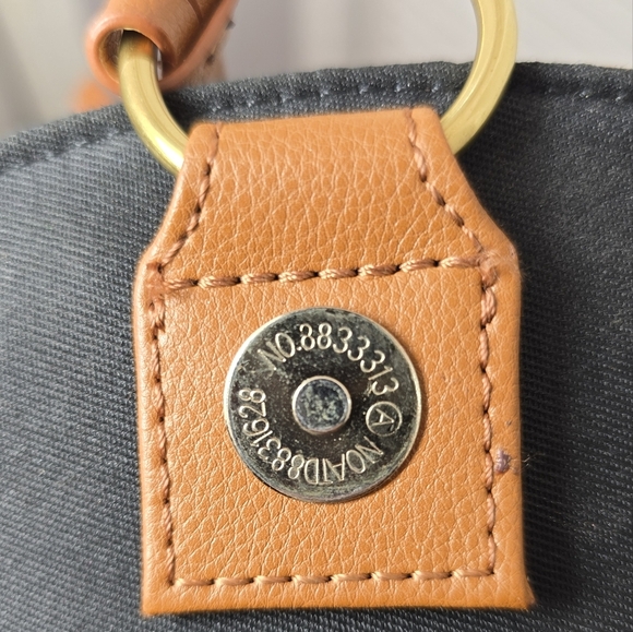 JJ WINTERS Ivy Crossbody Mini Saddle Bag  Cognac Genuine Leather Gold Ring Women - Picture 10 of 15